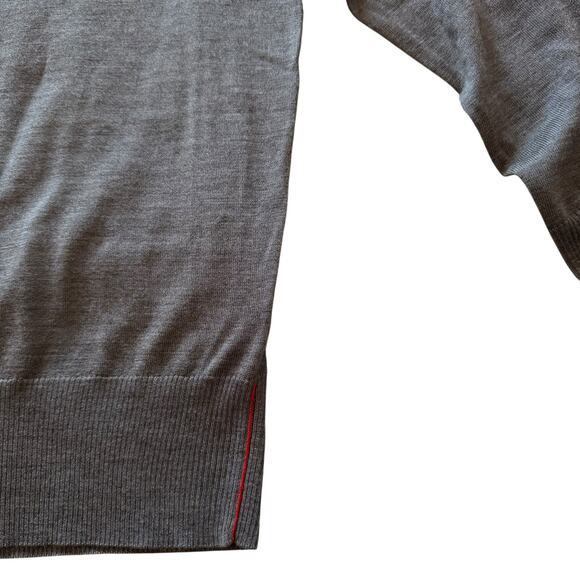 NEW Greyson Clothiers Leith Crew Neck Sweater Gray Grey Heather Wool Silk Medium - Picture 7 of 13